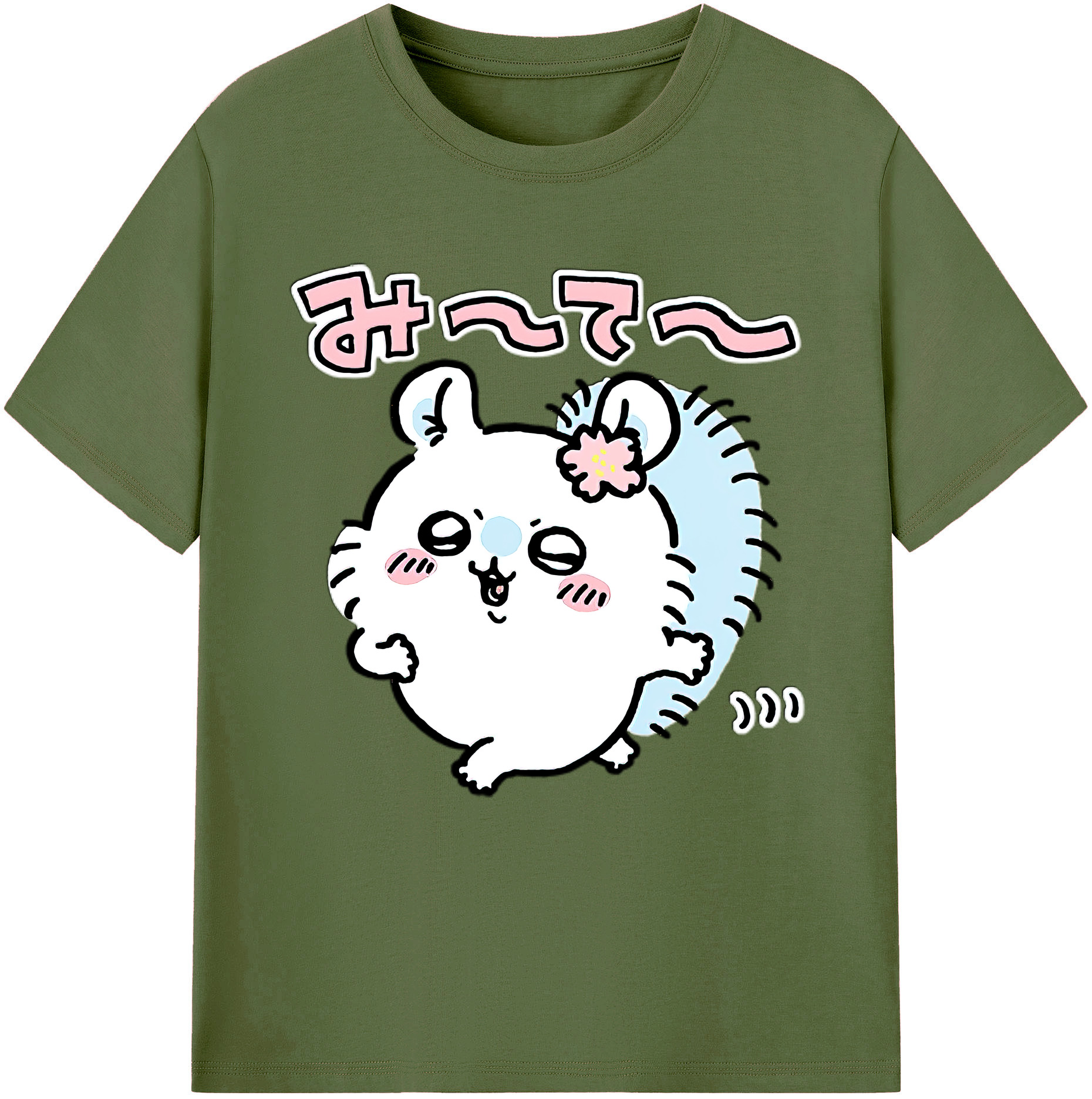 （画像用） ちいかわ モモンガ Chii-kawa Momonga 綿100％半袖Tシャツ（フロントプリント）